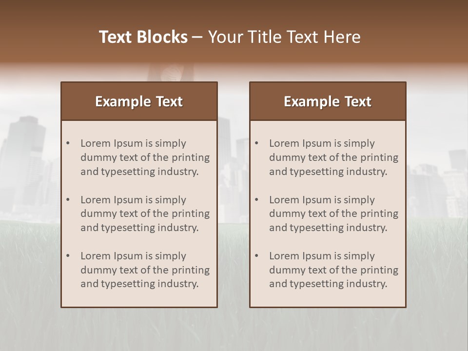 Green Ambient Landscape PowerPoint Template