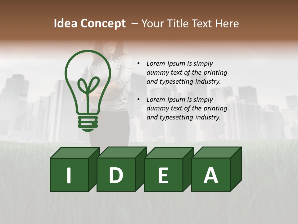 Green Ambient Landscape PowerPoint Template