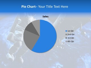 Spaceship Shuttle View PowerPoint Template