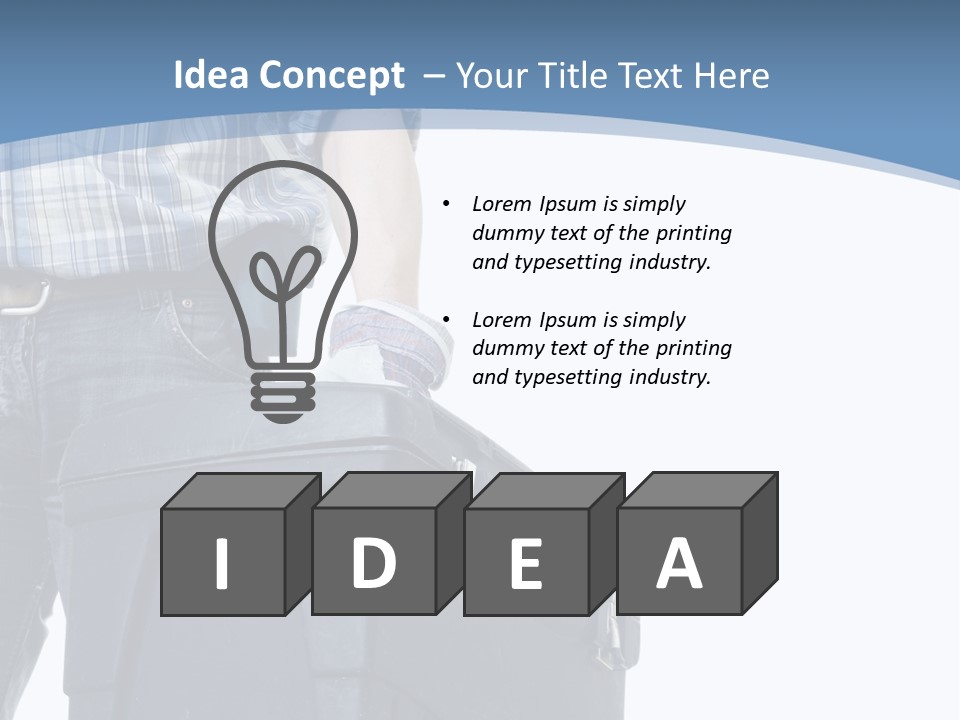 Tool Job Gloves PowerPoint Template