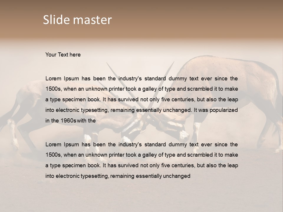 Gazella Antelope Movement PowerPoint Template