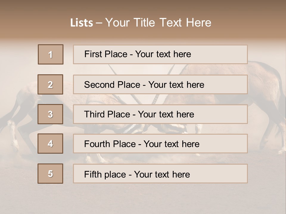 Gazella Antelope Movement PowerPoint Template