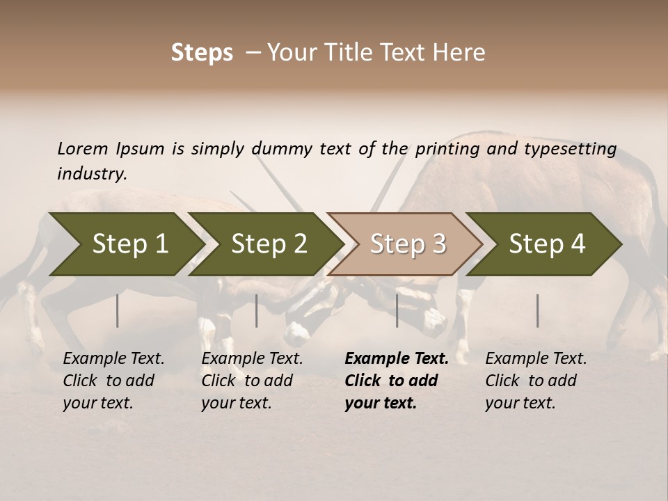 Gazella Antelope Movement PowerPoint Template