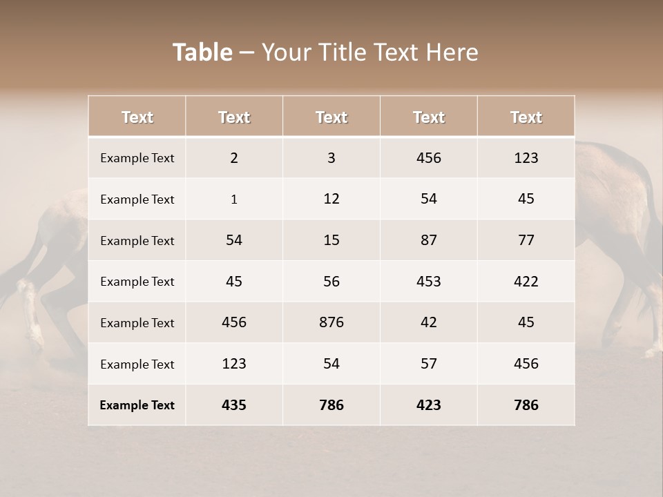 Gazella Antelope Movement PowerPoint Template