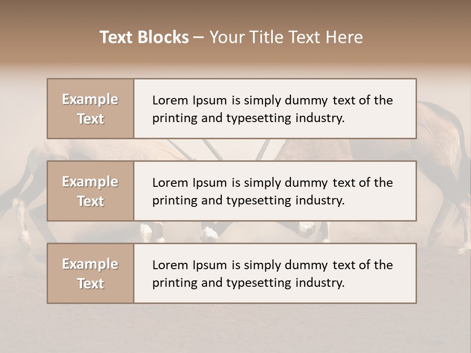 Gazella Antelope Movement PowerPoint Template