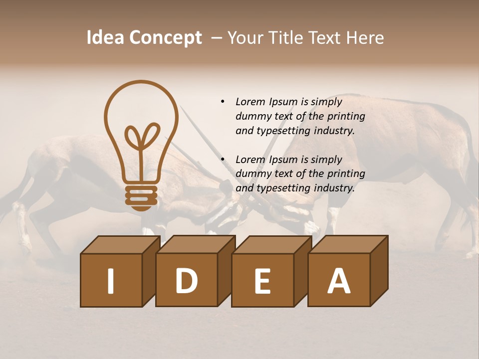 Gazella Antelope Movement PowerPoint Template