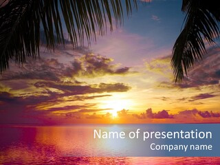 Vacation Sea Scenic PowerPoint Template