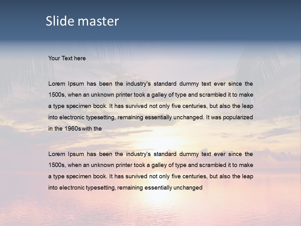 Vacation Sea Scenic PowerPoint Template