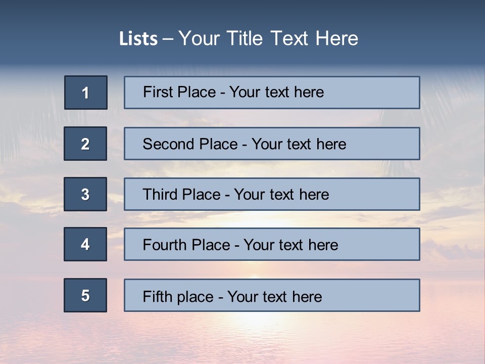 Vacation Sea Scenic PowerPoint Template