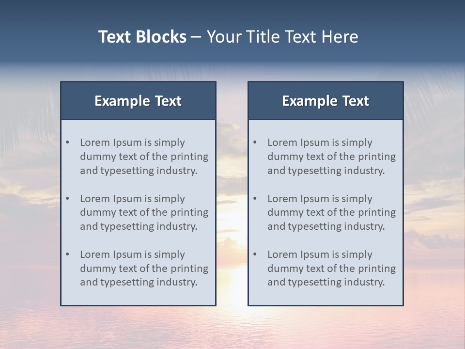 Vacation Sea Scenic PowerPoint Template