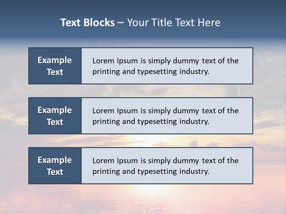 Vacation Sea Scenic PowerPoint Template