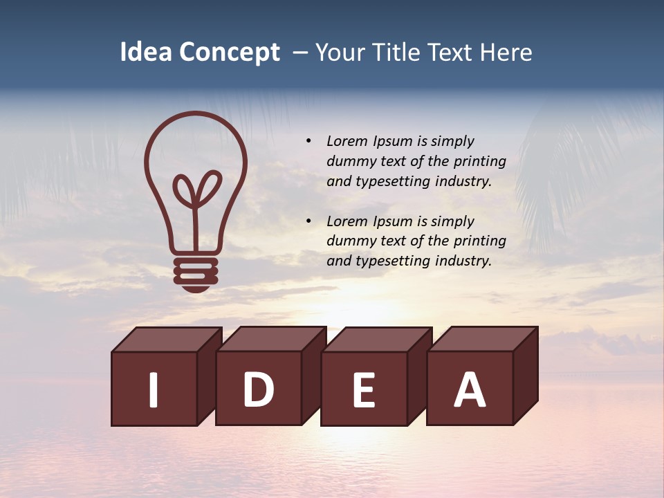 Vacation Sea Scenic PowerPoint Template