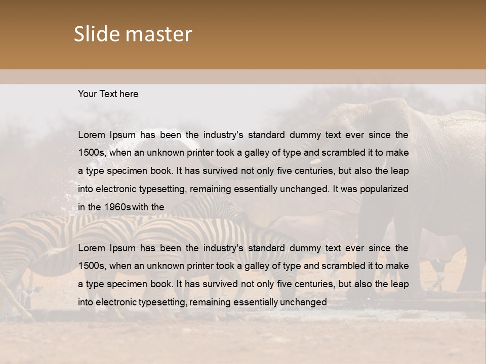 Playing Giraffe Blow PowerPoint Template