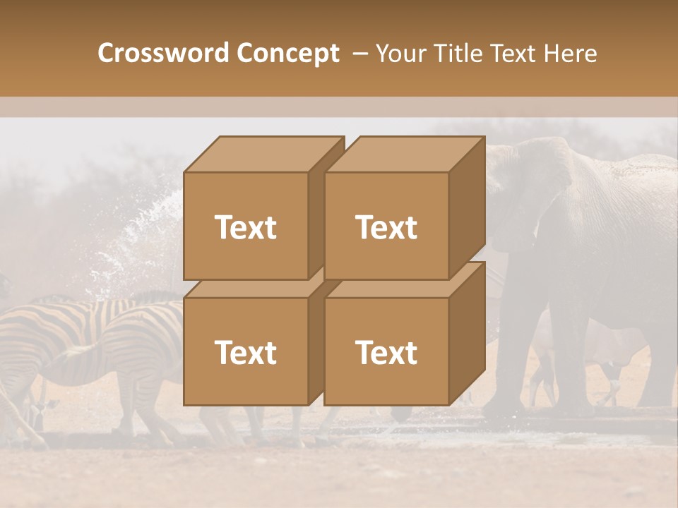 Playing Giraffe Blow PowerPoint Template