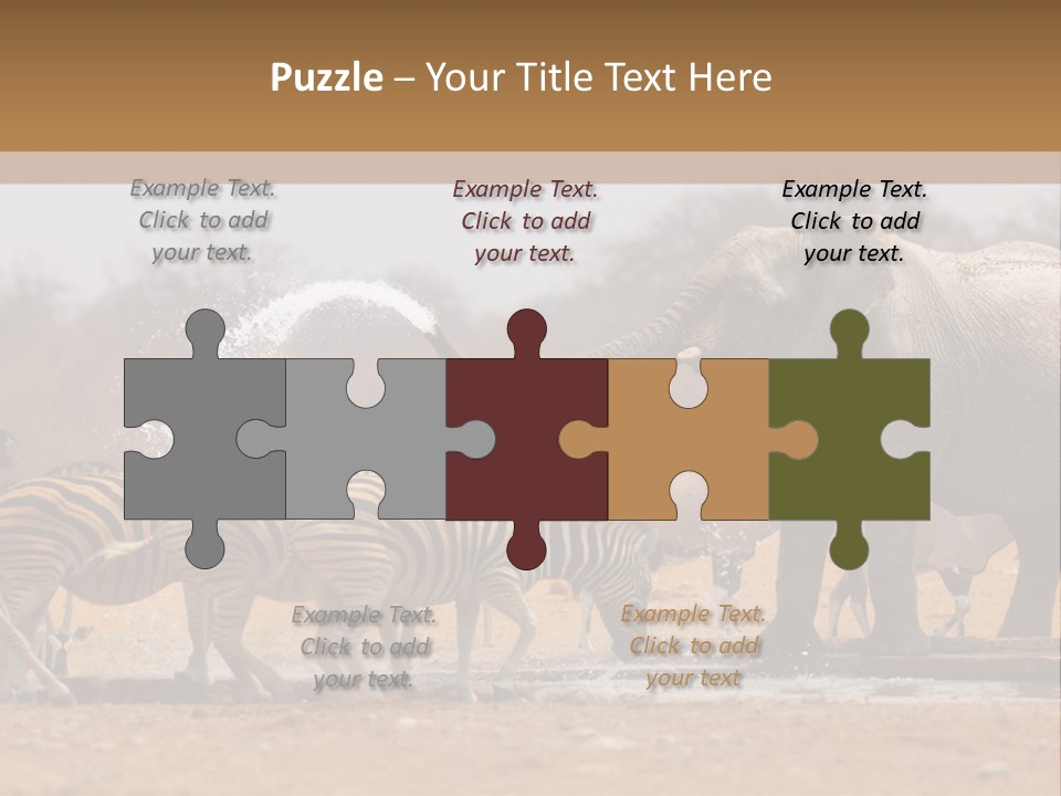 Playing Giraffe Blow PowerPoint Template