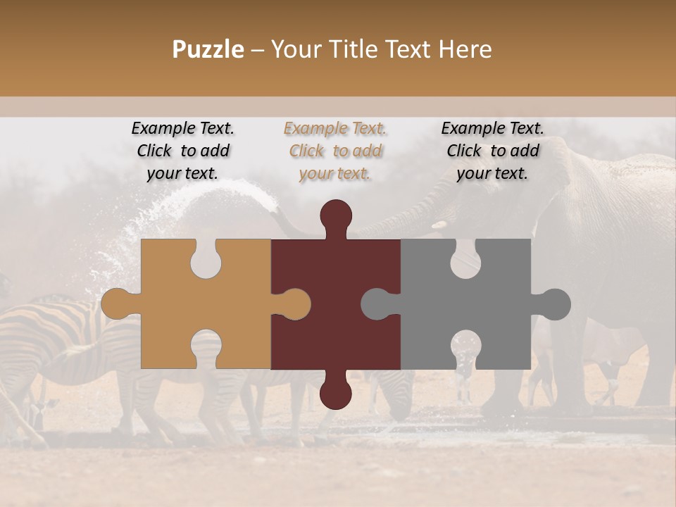 Playing Giraffe Blow PowerPoint Template