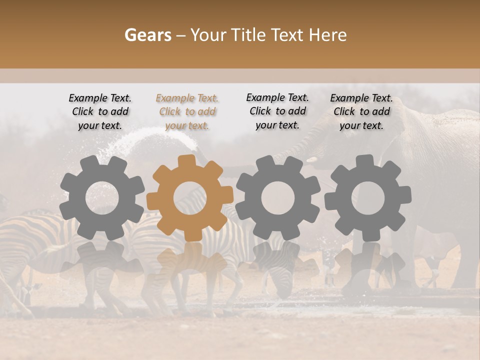 Playing Giraffe Blow PowerPoint Template