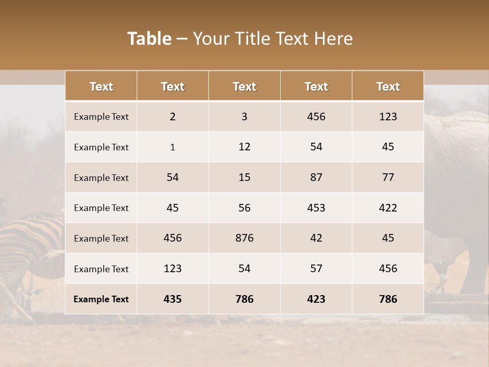 Playing Giraffe Blow PowerPoint Template