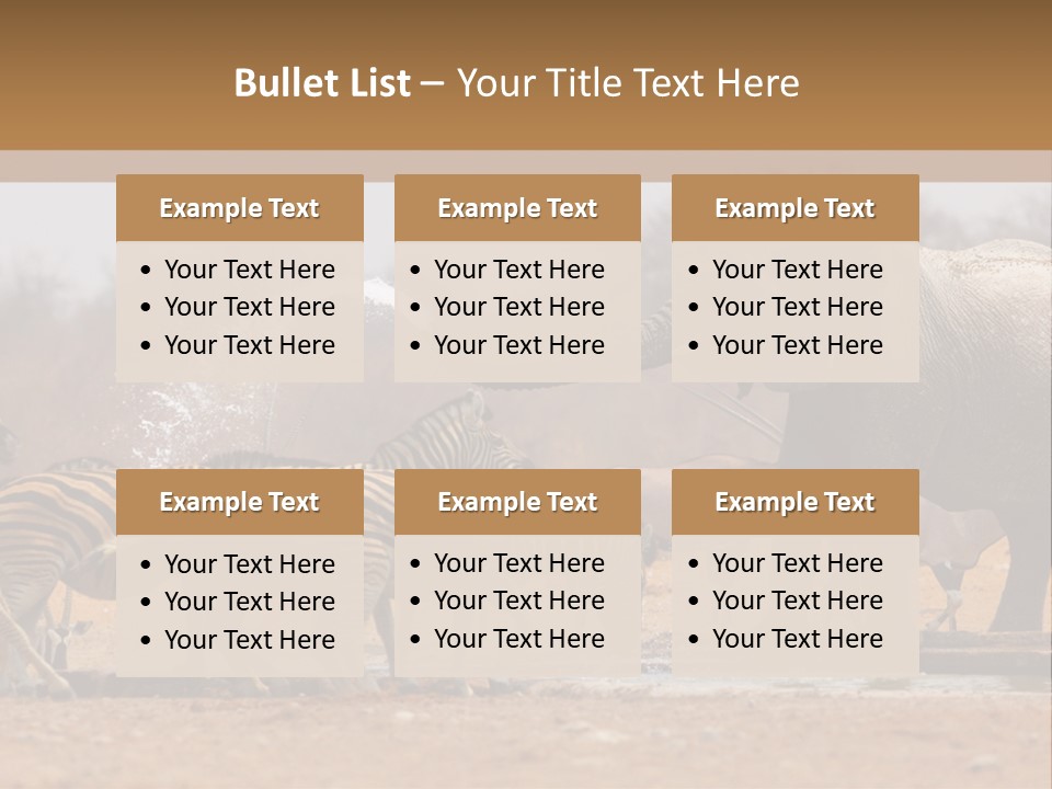 Playing Giraffe Blow PowerPoint Template