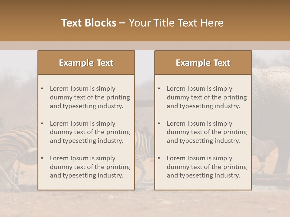 Playing Giraffe Blow PowerPoint Template