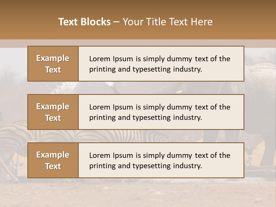 Playing Giraffe Blow PowerPoint Template