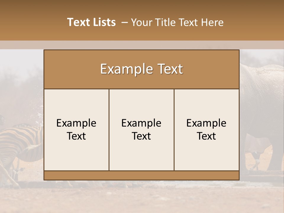 Playing Giraffe Blow PowerPoint Template