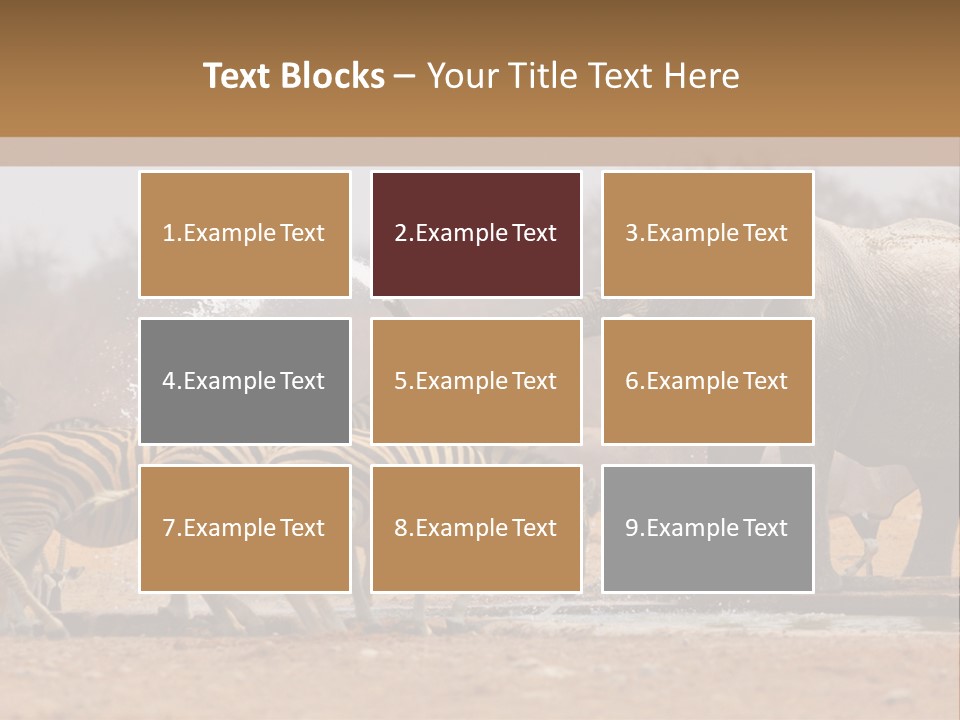 Playing Giraffe Blow PowerPoint Template