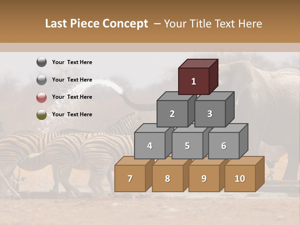 Playing Giraffe Blow PowerPoint Template