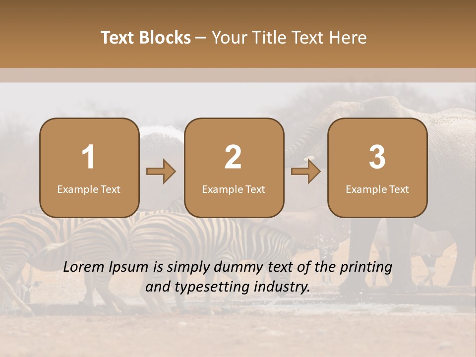 Playing Giraffe Blow PowerPoint Template