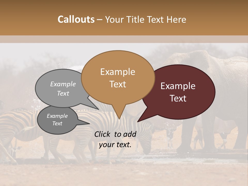 Playing Giraffe Blow PowerPoint Template