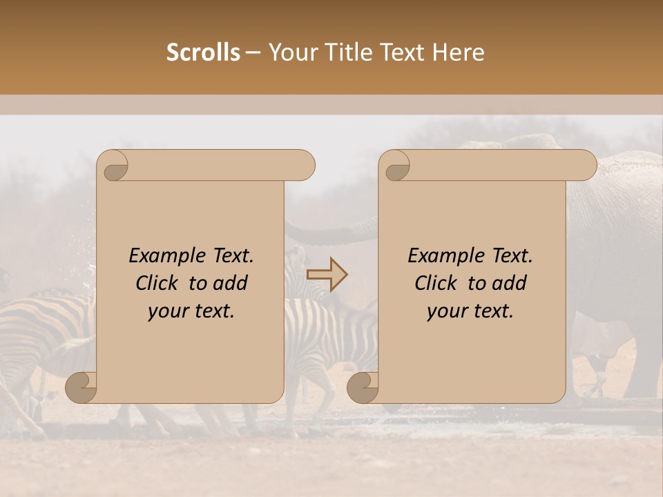 Playing Giraffe Blow PowerPoint Template