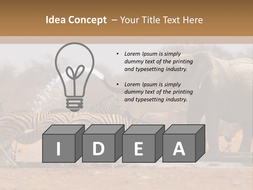 Playing Giraffe Blow PowerPoint Template