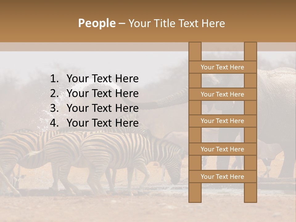 Playing Giraffe Blow PowerPoint Template