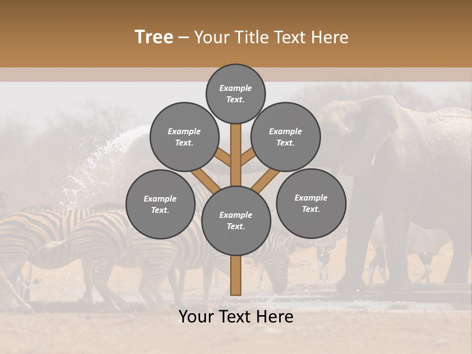 Playing Giraffe Blow PowerPoint Template