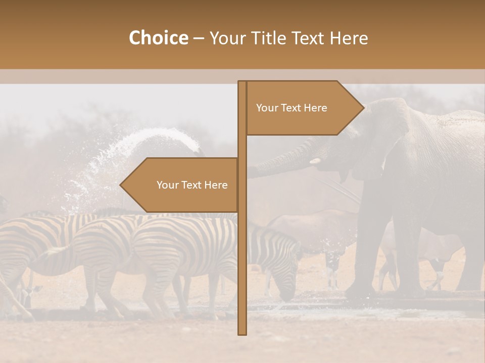 Playing Giraffe Blow PowerPoint Template