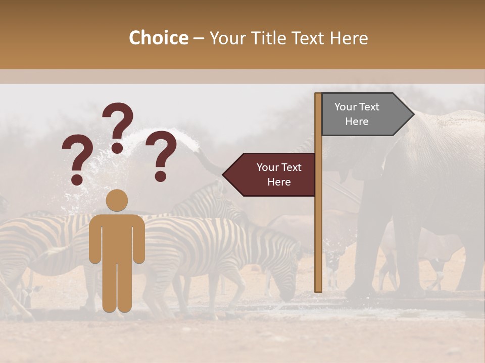 Playing Giraffe Blow PowerPoint Template