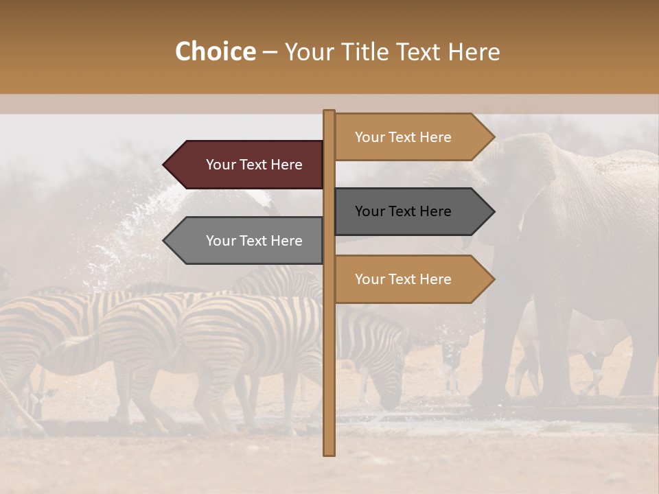 Playing Giraffe Blow PowerPoint Template