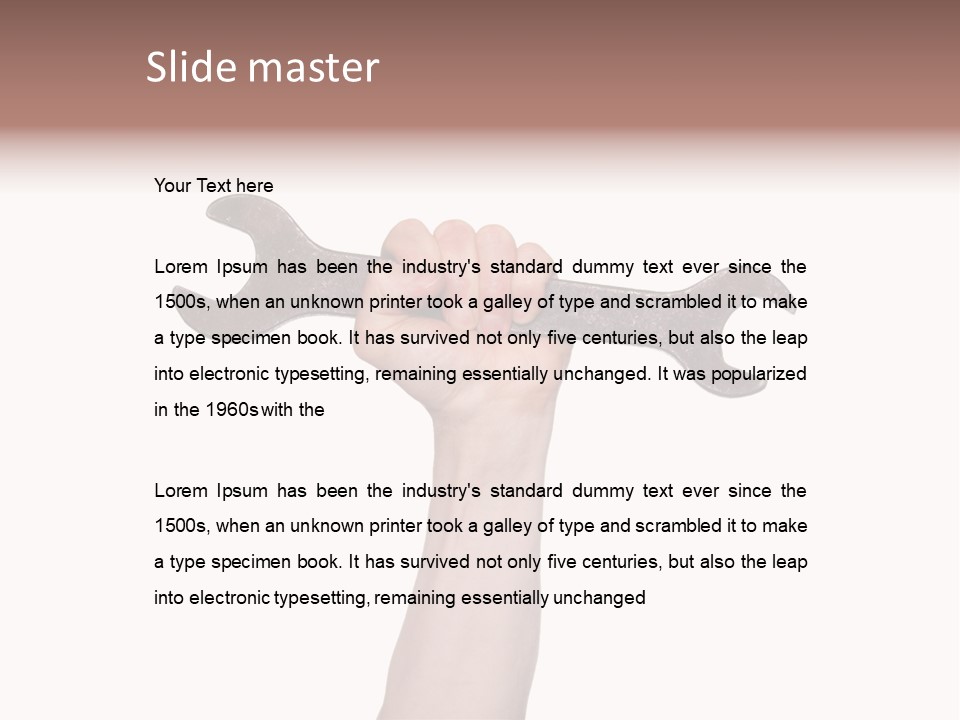 Holding Business Engineer PowerPoint Template