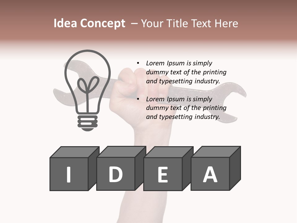 Holding Business Engineer PowerPoint Template