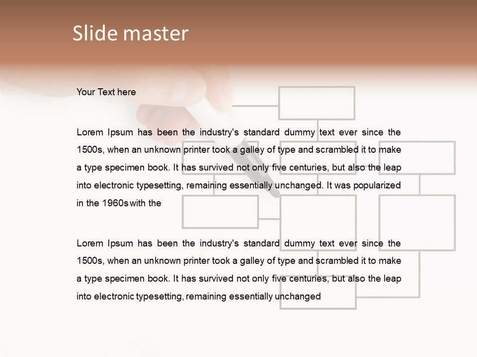 Writing Hand Concepts PowerPoint Template