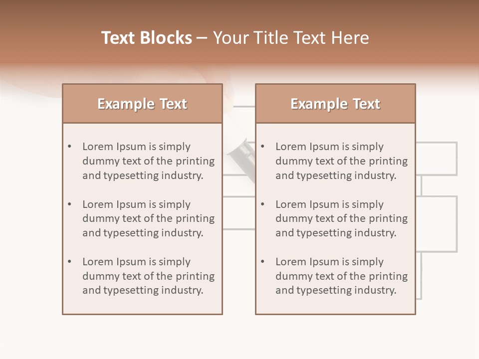 Writing Hand Concepts PowerPoint Template