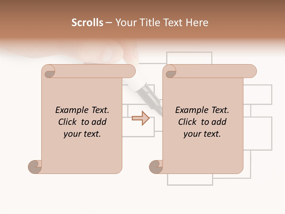 Writing Hand Concepts PowerPoint Template