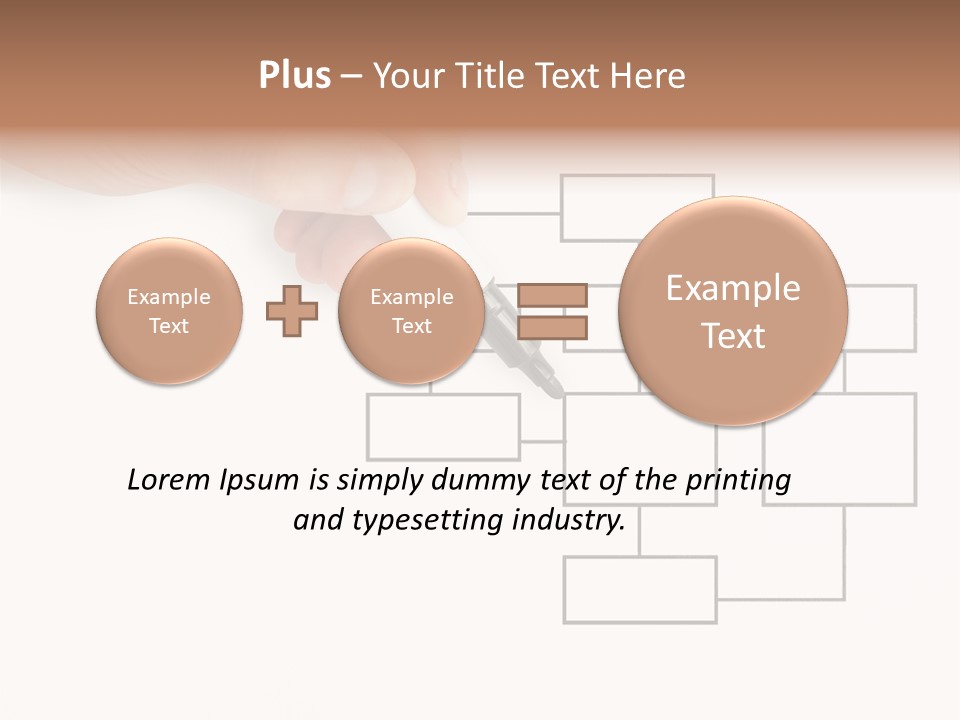 Writing Hand Concepts PowerPoint Template