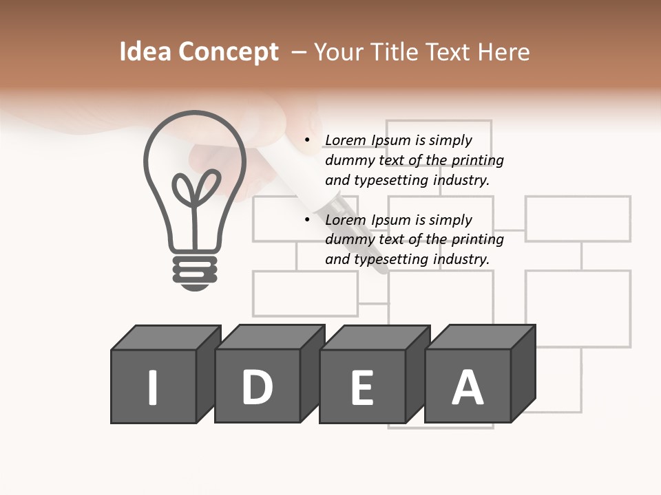 Writing Hand Concepts PowerPoint Template