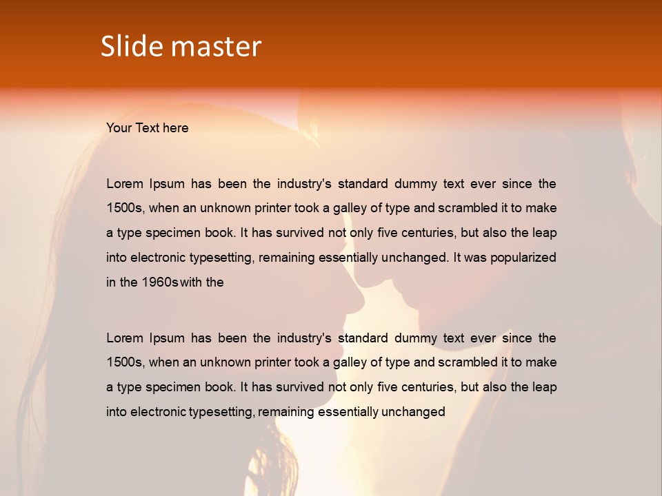 Beach Family In Love PowerPoint Template