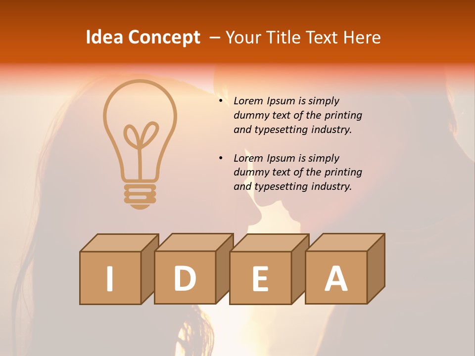 Beach Family In Love PowerPoint Template