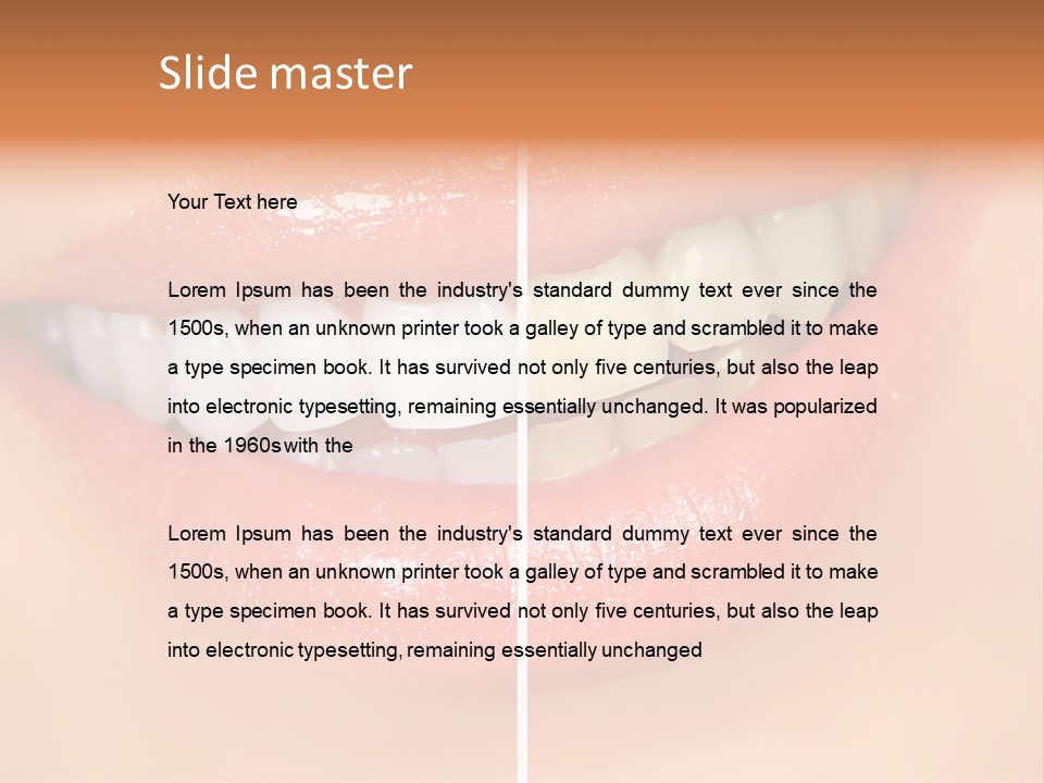 Lips Smile Lady PowerPoint Template