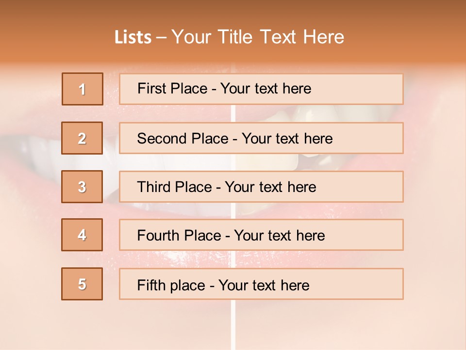 Lips Smile Lady PowerPoint Template