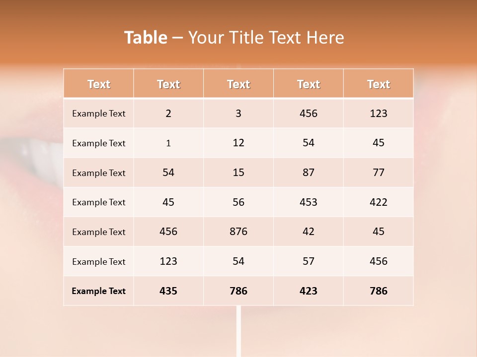 Lips Smile Lady PowerPoint Template