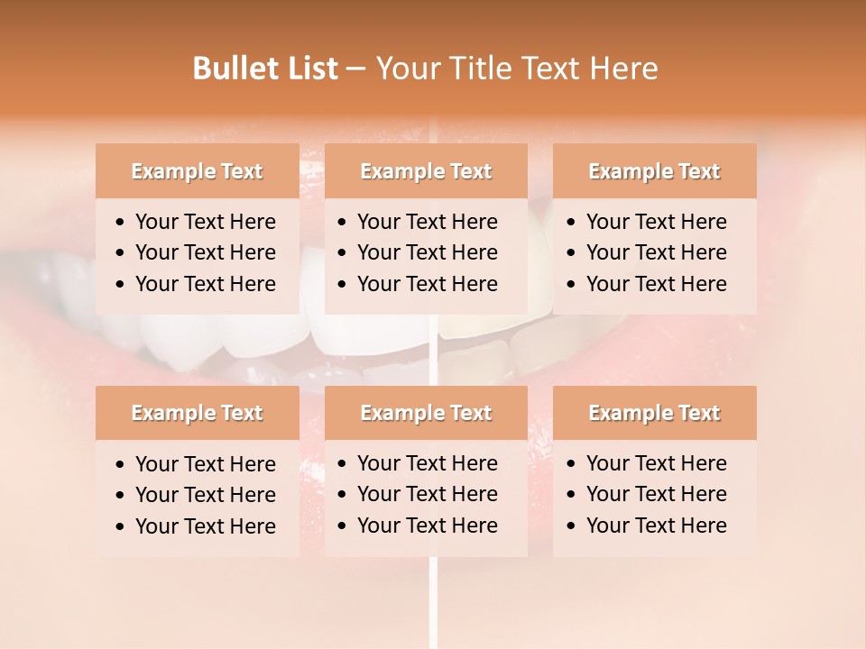 Lips Smile Lady PowerPoint Template